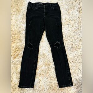 Old Navy Dark Skinny Jeans with Distressed Details
